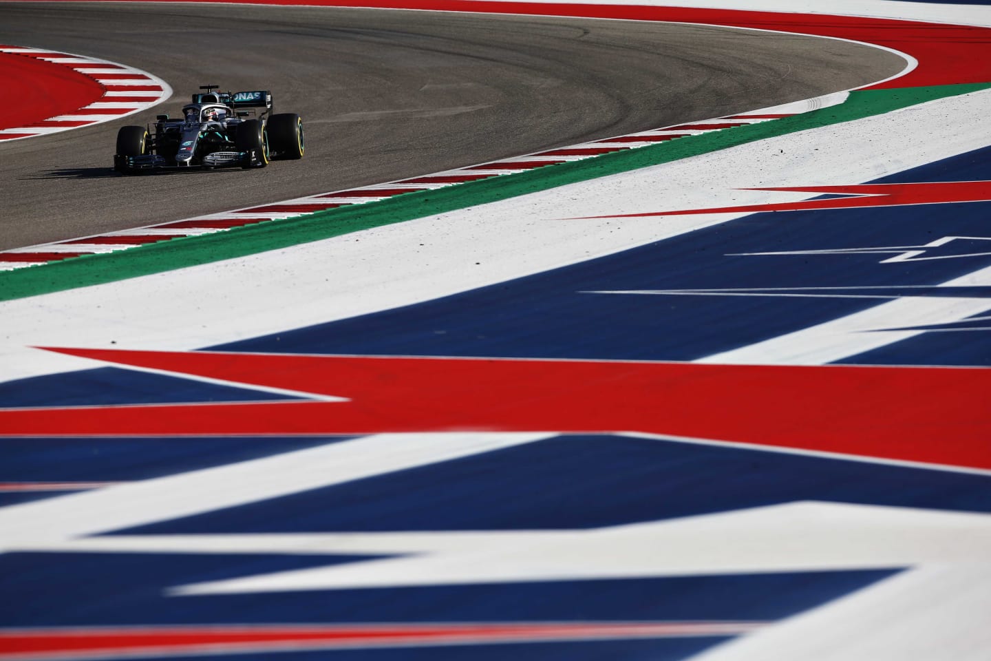 AUSTIN, TEXAS - NOVEMBER 02: Lewis Hamilton of Great Britain driving the (44) Mercedes AMG Petronas