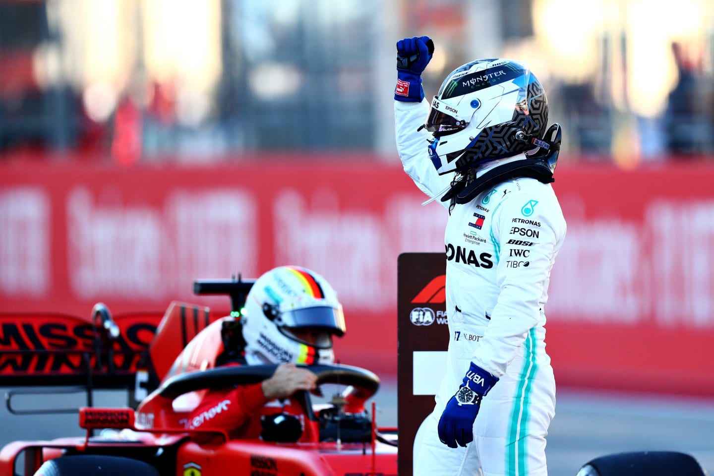 AUSTIN, TEXAS - NOVEMBER 02: Pole position qualifier Valtteri Bottas of Finland and Mercedes GP