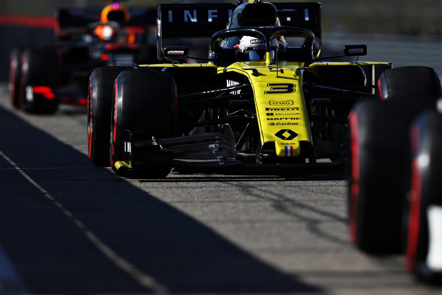 AUSTIN, TEXAS - NOVEMBER 02: Daniel Ricciardo of Australia driving the (3) Renault Sport Formula