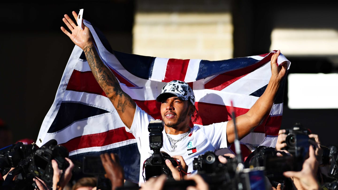 AUSTIN, TEXAS - NOVEMBER 03: 2019 Formula One World Drivers Champion Lewis Hamilton of Great