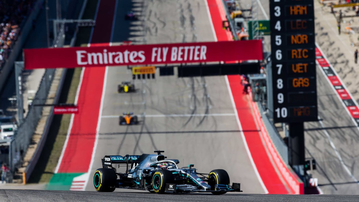 AUSTIN, TEXAS - NOVEMBER 03: Lewis Hamilton of Mercedes and Great Britain during the F1 Grand Prix