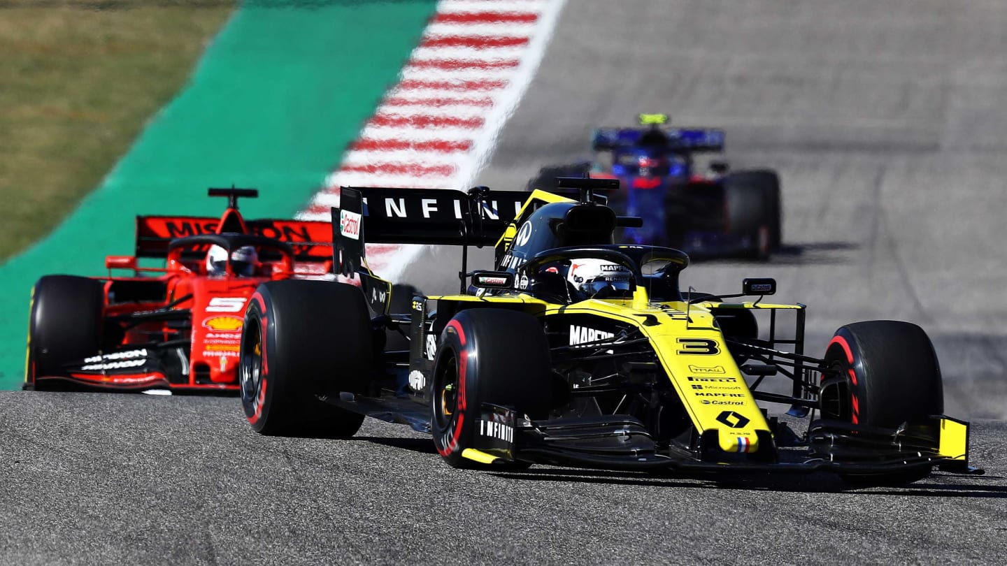 AUSTIN, TEXAS - NOVEMBER 03: Daniel Ricciardo of Australia driving the (3) Renault Sport Formula