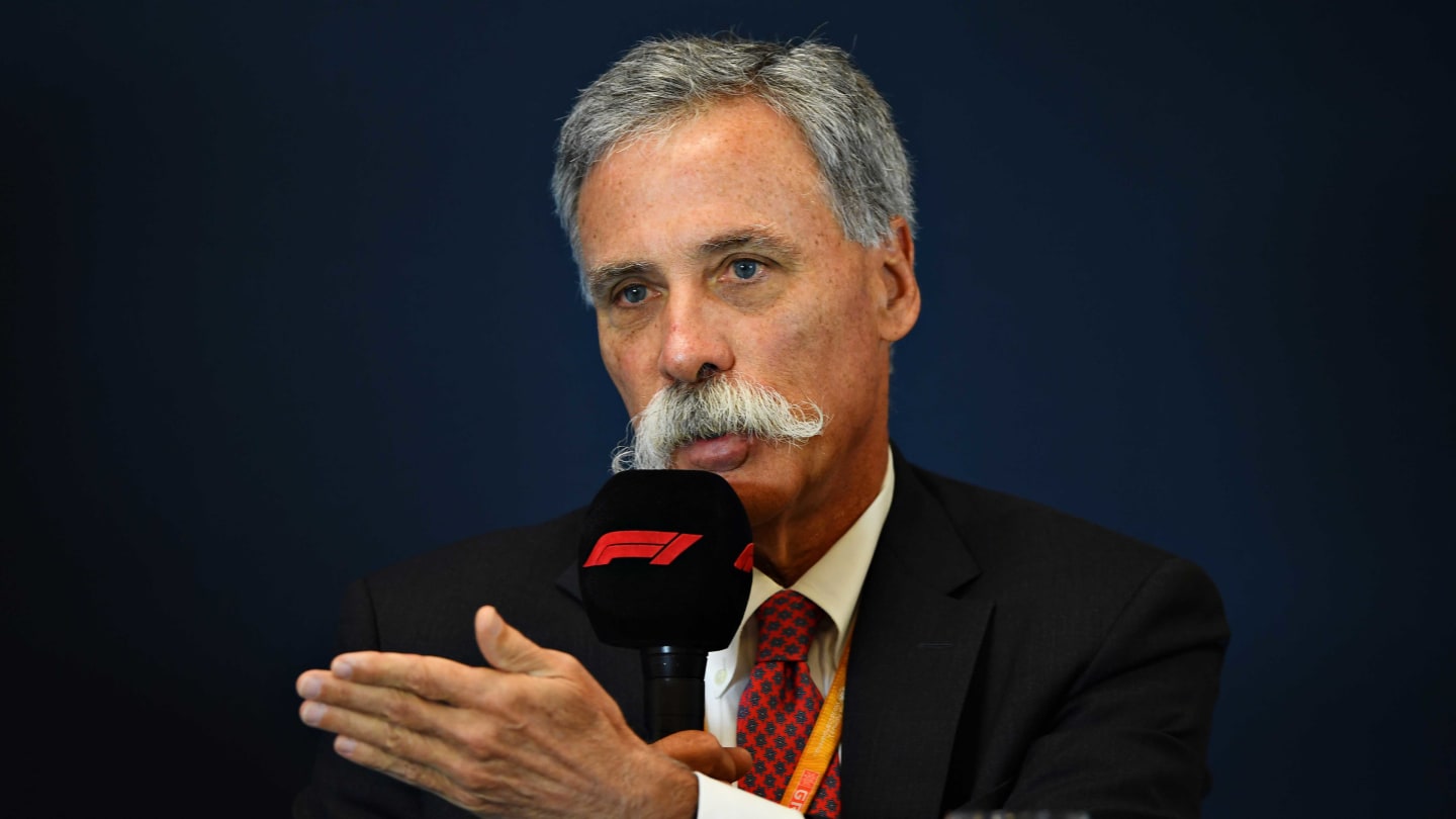 AUSTIN, TEXAS - OCTOBER 31: Chase Carey, CEO and Executive Chairman of the Formula One Group, talks