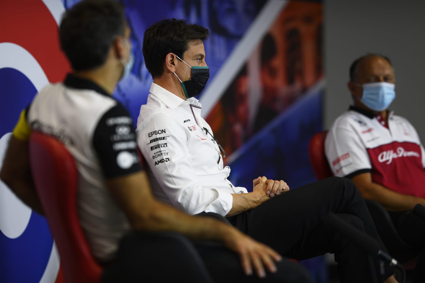 NORTHAMPTON, ENGLAND - AUGUST 07: Mercedes GP Executive Director Toto Wolff talks in the Team