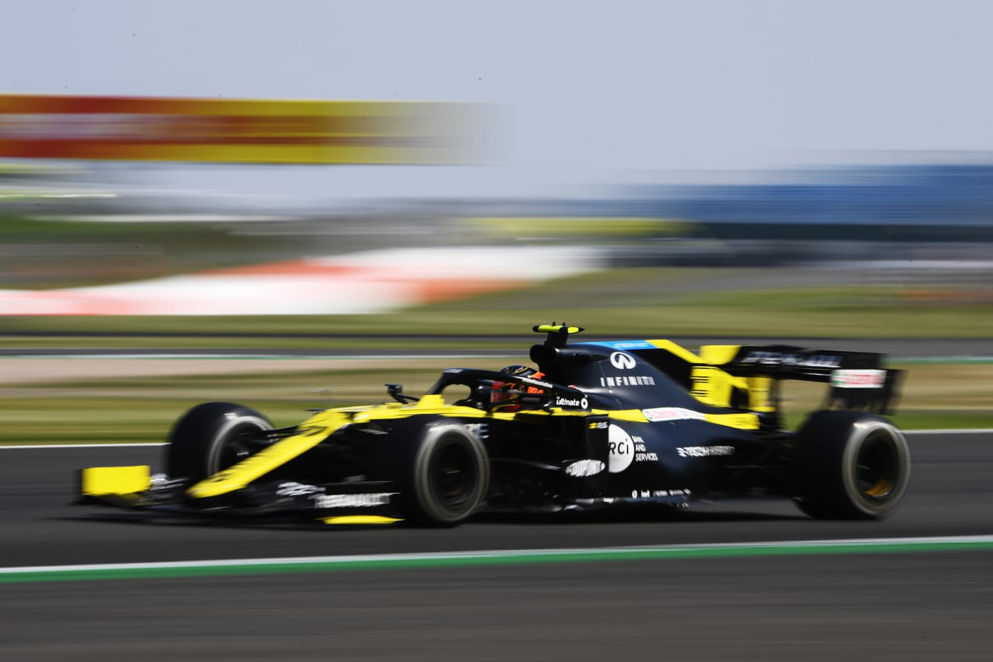 NORTHAMPTON, ENGLAND - AUGUST 09: Esteban Ocon of France driving the (31) Renault Sport Formula One Team RS20 during the F1 70th Anniversary Grand Prix at Silverstone on August 09, 2020 in Northampton, England. (Photo by Rudy Carezzevoli/Getty Images)