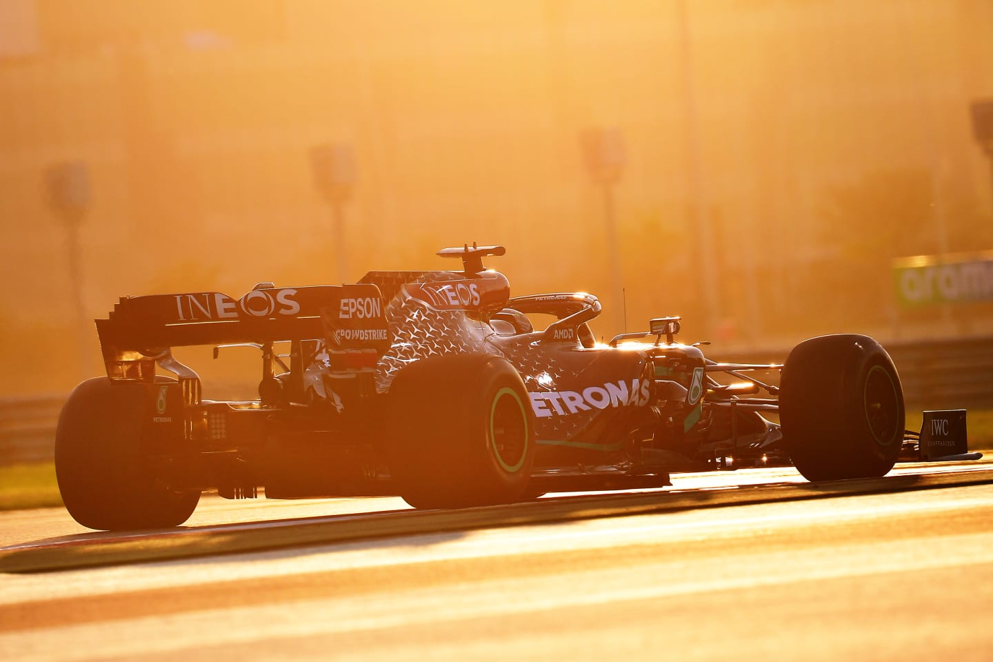 ABU DHABI, UNITED ARAB EMIRATES - DECEMBER 11: Lewis Hamilton of Great Britain driving the (44)