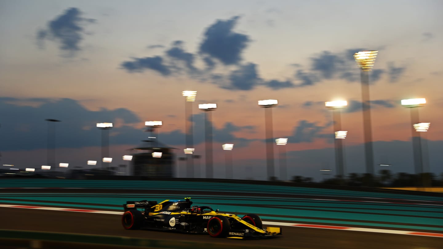 ABU DHABI, UNITED ARAB EMIRATES - DECEMBER 12: Esteban Ocon of France driving the (31) Renault