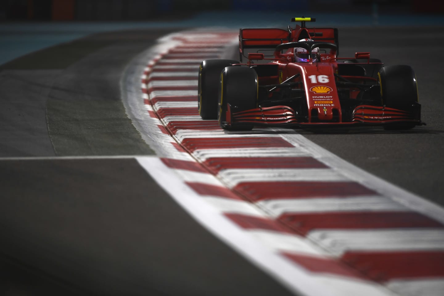 ABU DHABI, UNITED ARAB EMIRATES - DECEMBER 12: Charles Leclerc of Monaco driving the (16) Scuderia