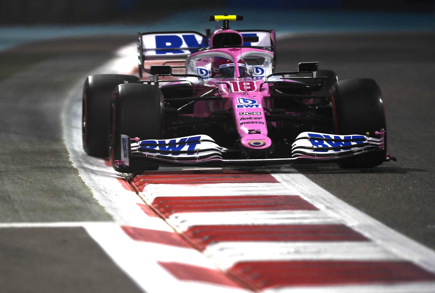 ABU DHABI, UNITED ARAB EMIRATES - DECEMBER 12: Lance Stroll of Canada driving the (18) Racing Point