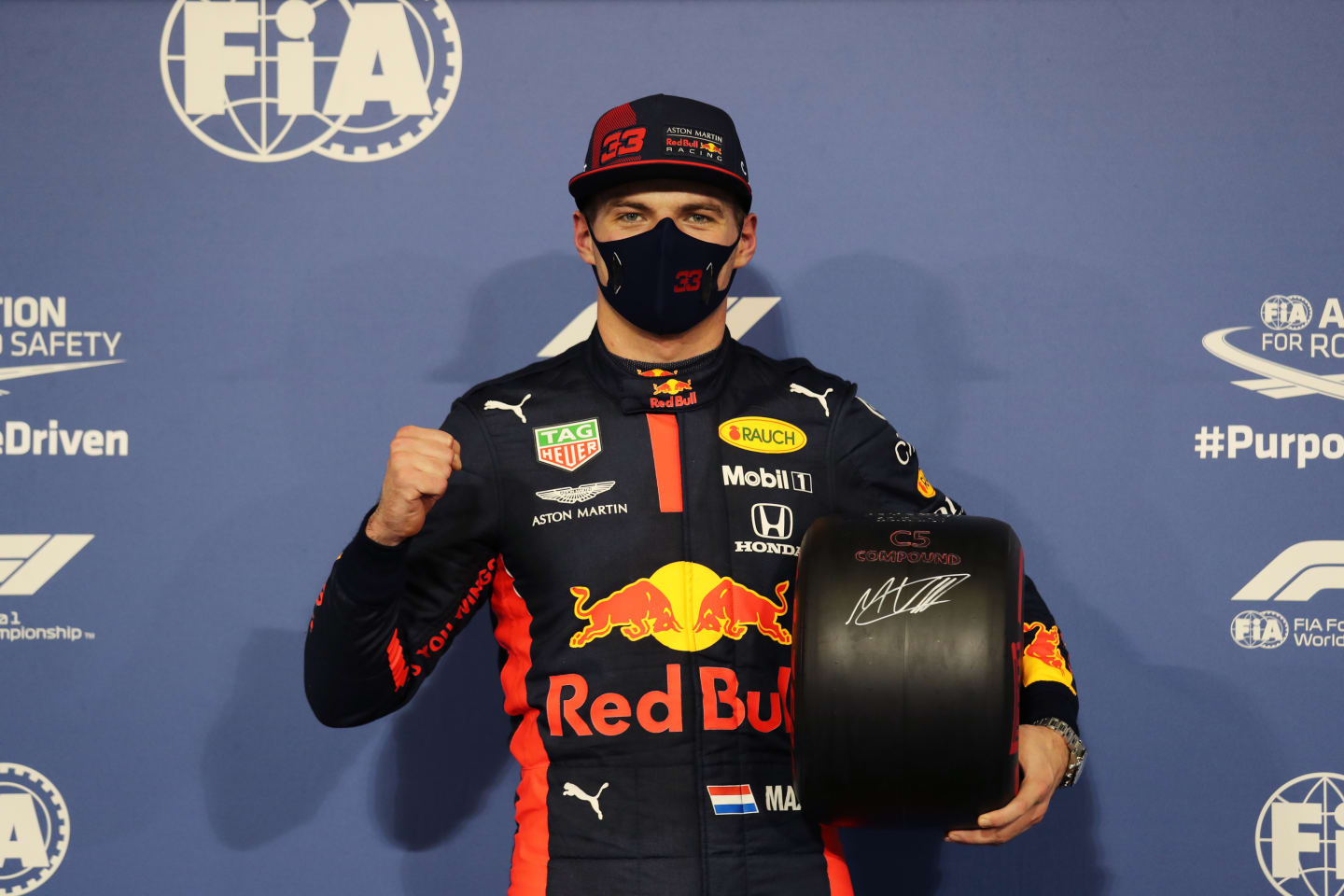 ABU DHABI, UNITED ARAB EMIRATES - DECEMBER 12: Pole position qualifier Max Verstappen of