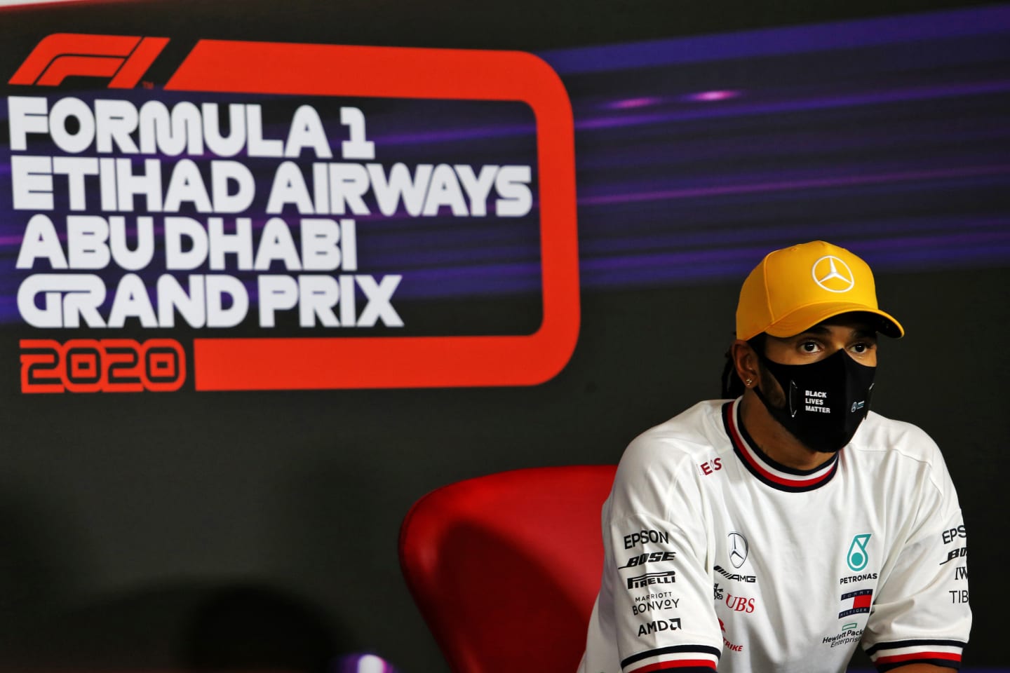 ABU DHABI, UNITED ARAB EMIRATES - DECEMBER 12: Third place qualifier Lewis Hamilton of Great
