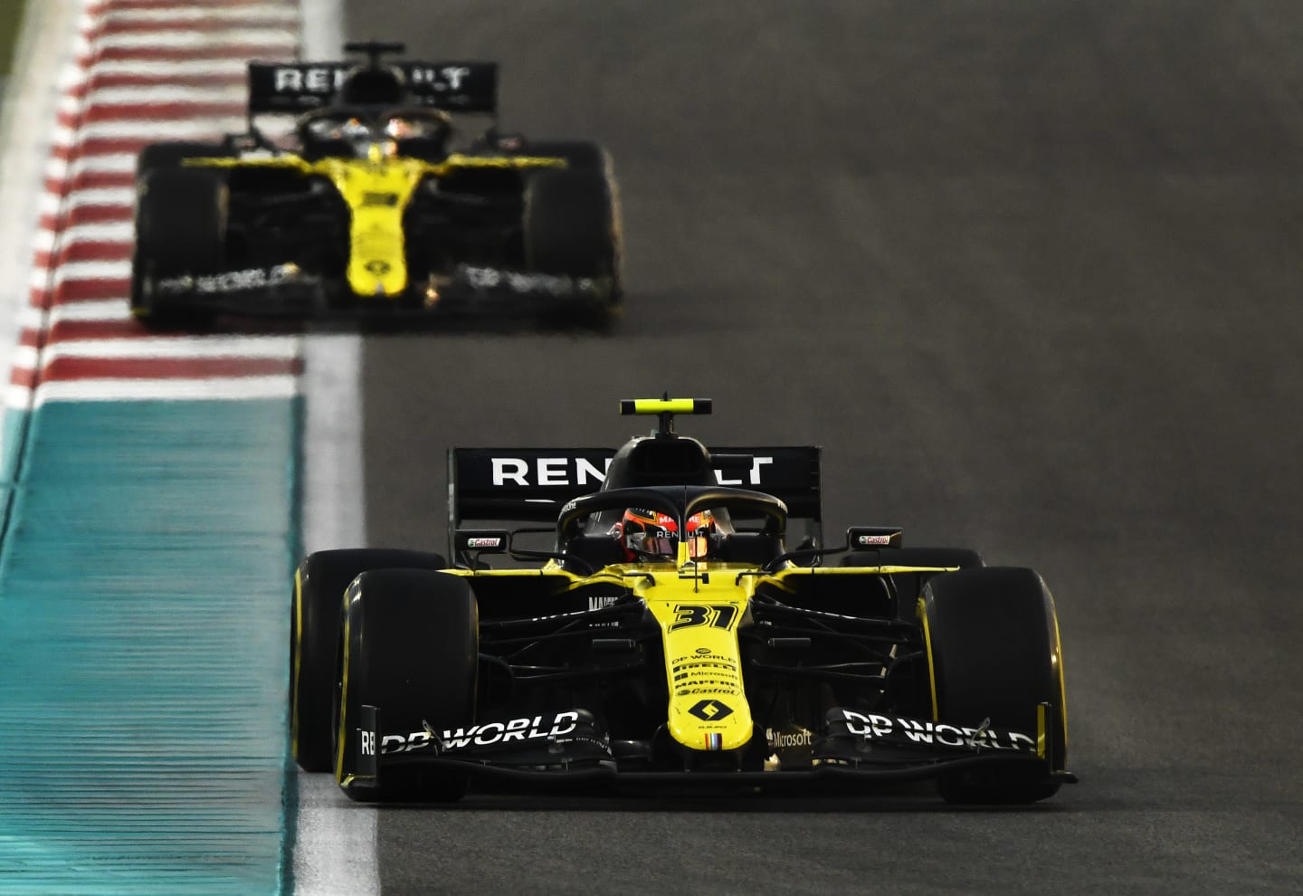 ABU DHABI, UNITED ARAB EMIRATES - DECEMBER 13: Esteban Ocon of France driving the (31) Renault