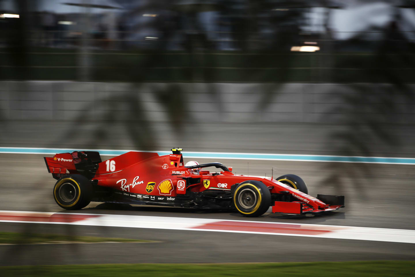 ABU DHABI, UNITED ARAB EMIRATES - DECEMBER 13: Charles Leclerc of Monaco driving the (16) Scuderia Ferrari SF1000 during the F1 Grand Prix of Abu Dhabi at Yas Marina Circuit on December 13, 2020 in Abu Dhabi, United Arab Emirates. (Photo by Hamad I Mohammed - Pool/Getty Images)