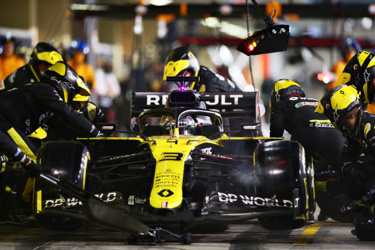 ABU DHABI, UNITED ARAB EMIRATES - DECEMBER 13: Daniel Ricciardo of Australia driving the (3)