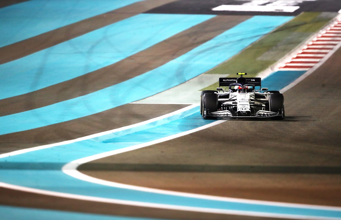 ABU DHABI, UNITED ARAB EMIRATES - DECEMBER 13: Pierre Gasly of France driving the (10) Scuderia AlphaTauri AT01 Honda during the F1 Grand Prix of Abu Dhabi at Yas Marina Circuit on December 13, 2020 in Abu Dhabi, United Arab Emirates. (Photo by Bryn Lennon/Getty Images)