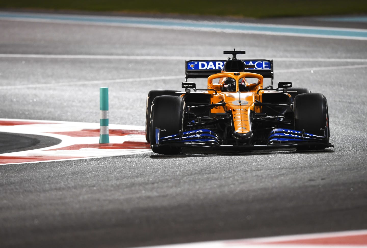 ABU DHABI, UNITED ARAB EMIRATES - DECEMBER 13: Carlos Sainz of Spain driving the (55) McLaren F1 Team MCL35 Renault during the F1 Grand Prix of Abu Dhabi at Yas Marina Circuit on December 13, 2020 in Abu Dhabi, United Arab Emirates. (Photo by Rudy Carezzevoli/Getty Images)