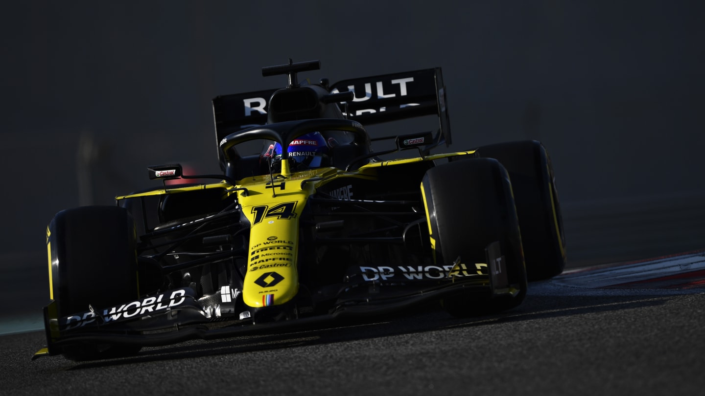 ABU DHABI, UNITED ARAB EMIRATES - DECEMBER 15: Fernando Alonso of Spain driving the Renault Sport