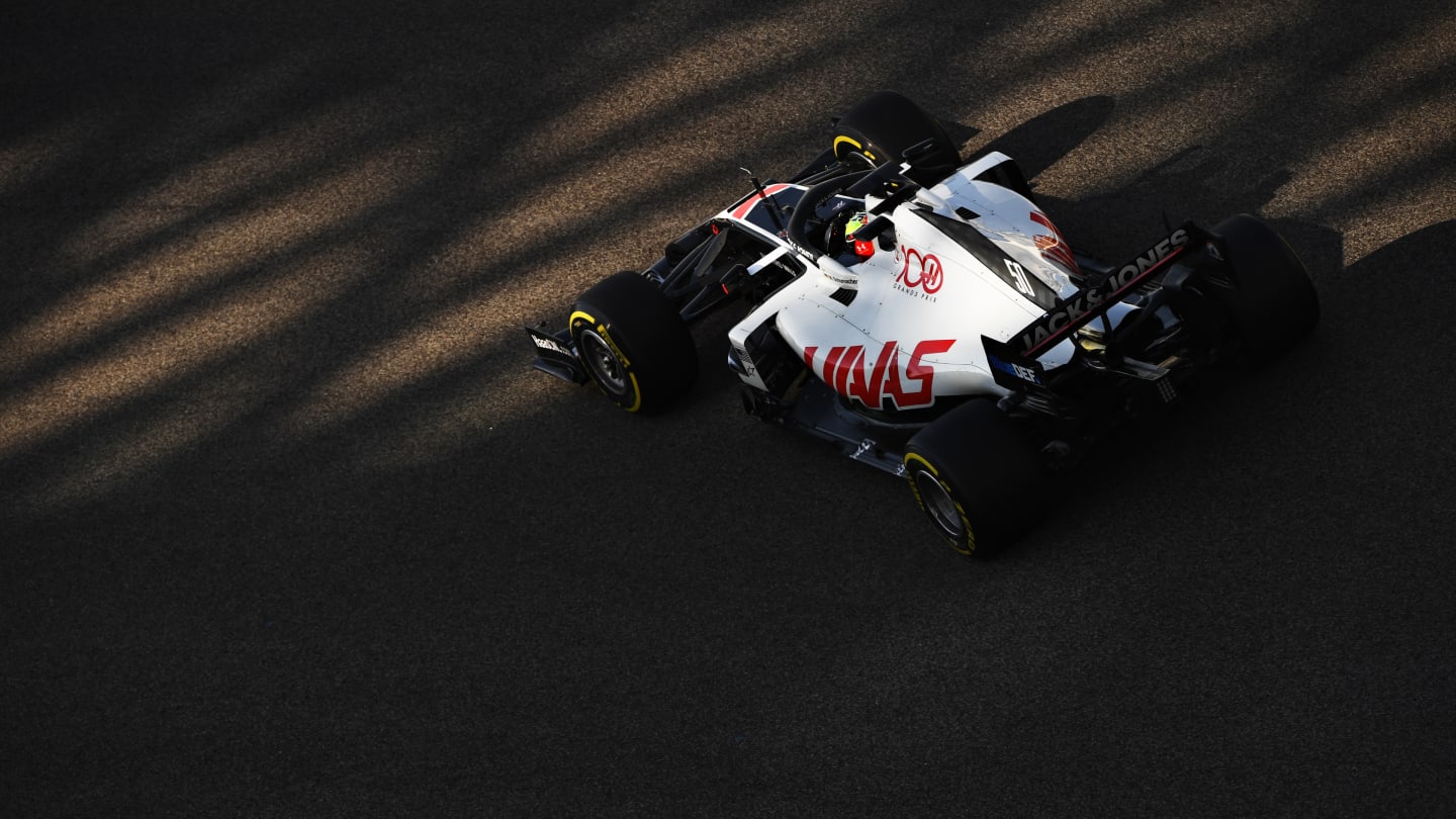 ABU DHABI, UNITED ARAB EMIRATES - DECEMBER 15: Mick Schumacher of Germany driving the Haas F1 Team