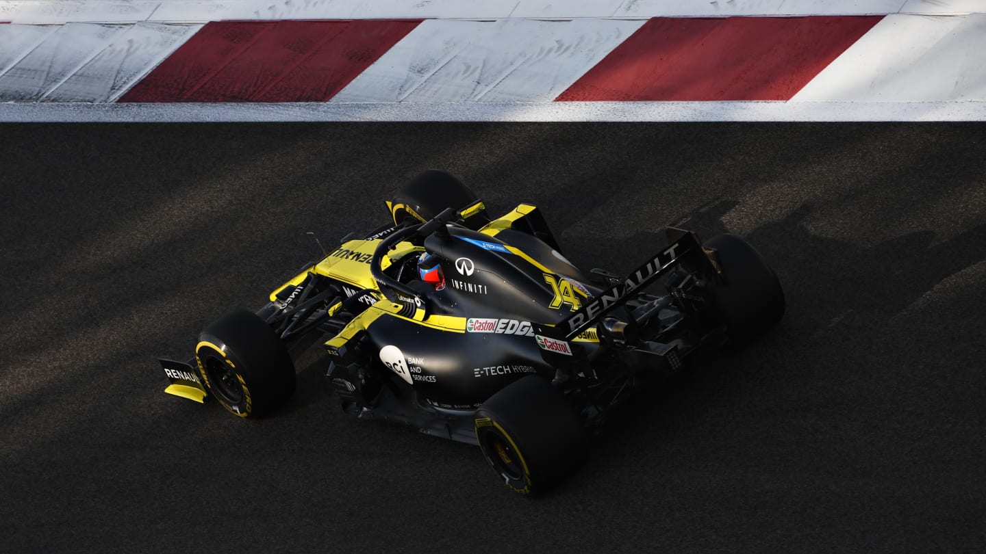 ABU DHABI, UNITED ARAB EMIRATES - DECEMBER 15: Fernando Alonso of Spain driving the Renault Sport