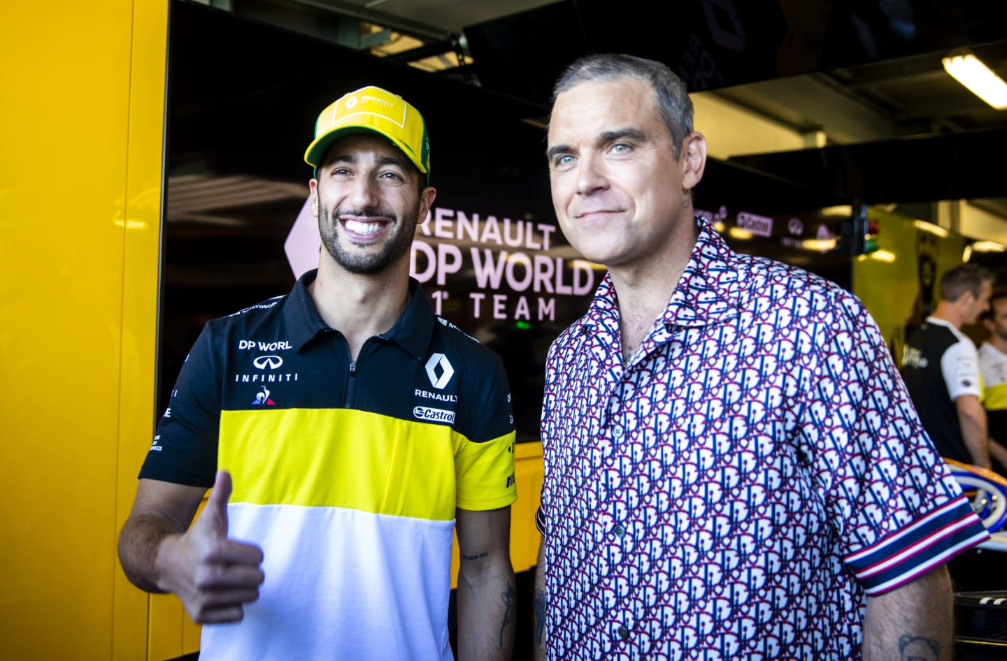 MELBOURNE, AUSTRALIA - MARCH 12: Daniel Ricciardo of Australia and Renault Sport F1 and Robbie