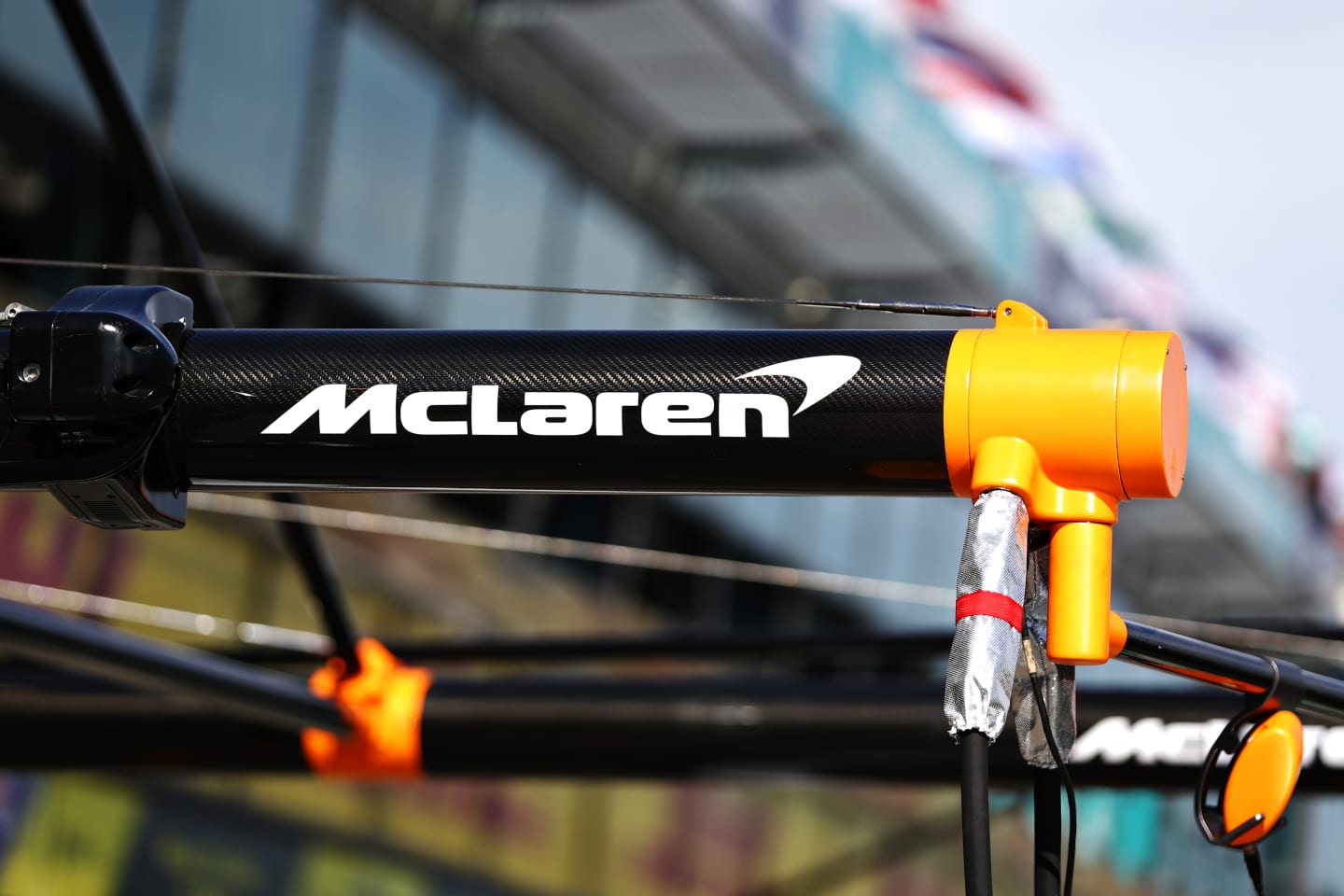 MELBOURNE, AUSTRALIA - MARCH 12: McLaren pitstop equipment is pictured in the Pitlane during
