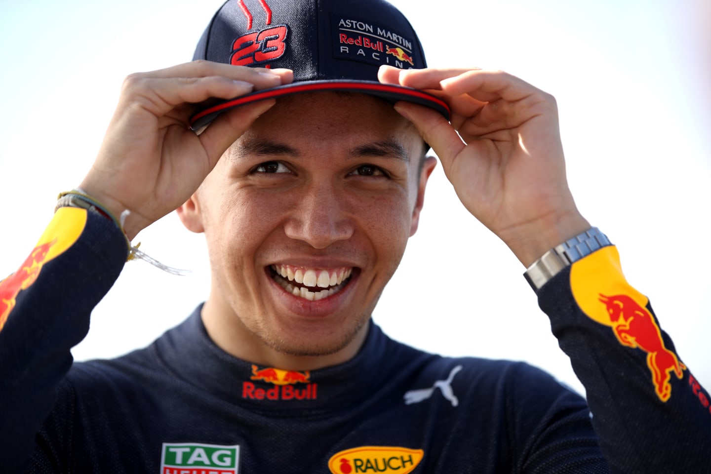 MELBOURNE, AUSTRALIA - MARCH 11: Alexander Albon of Thailand and Red Bull Racing looks on during