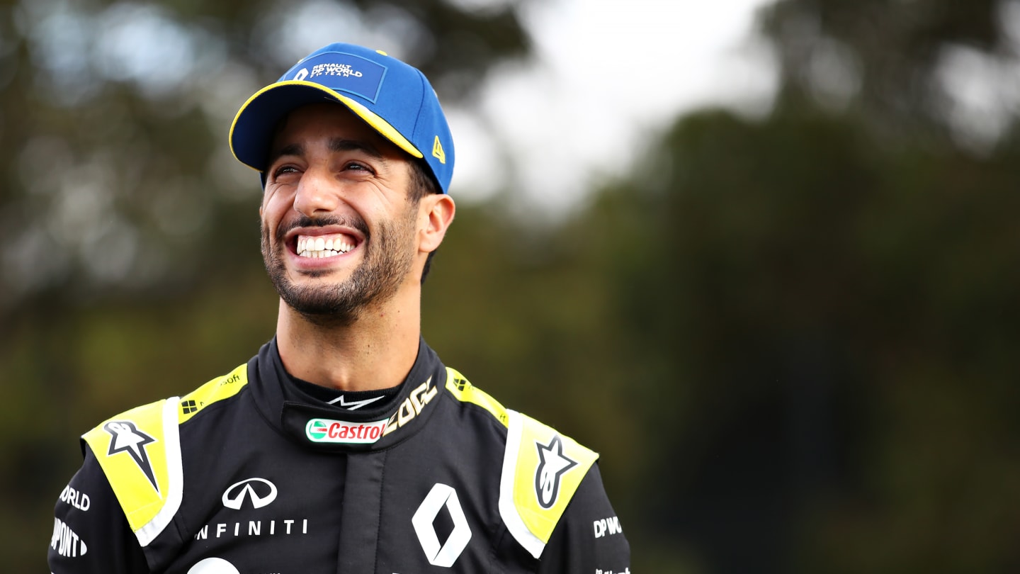 MELBOURNE, AUSTRALIA - MARCH 11: Daniel Ricciardo of Australia and Renault Sport F1 smiles at the