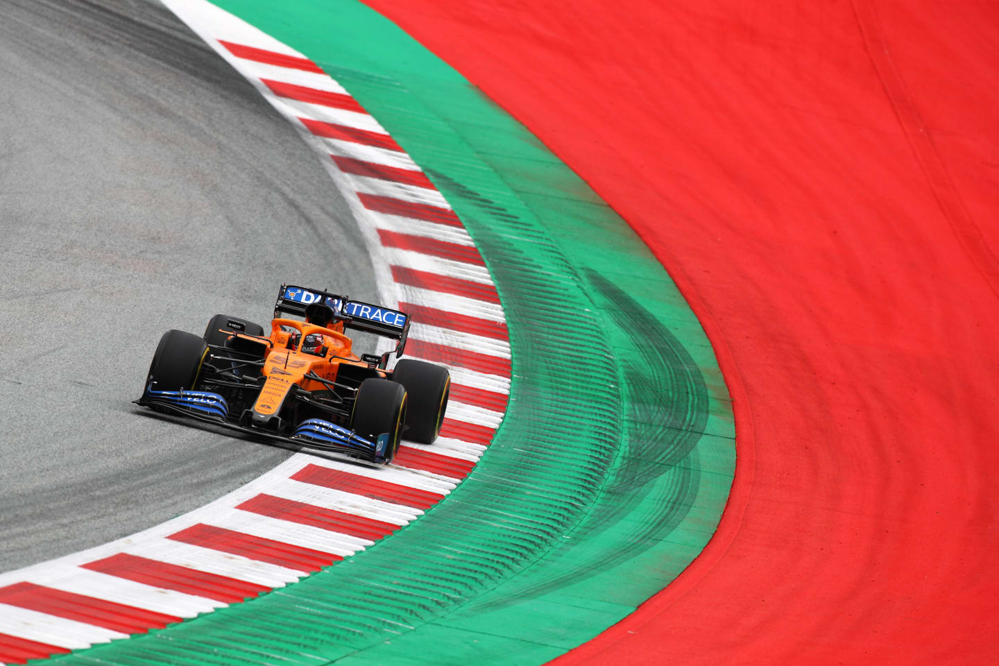 SPIELBERG, AUSTRIA - JULY 03: Carlos Sainz of Spain driving the (55) McLaren F1 Team MCL35 Renault on track during practice for the F1 Grand Prix of Austria at Red Bull Ring on July 03, 2020 in Spielberg, Austria. (Photo by Mark Thompson/Getty Images,)