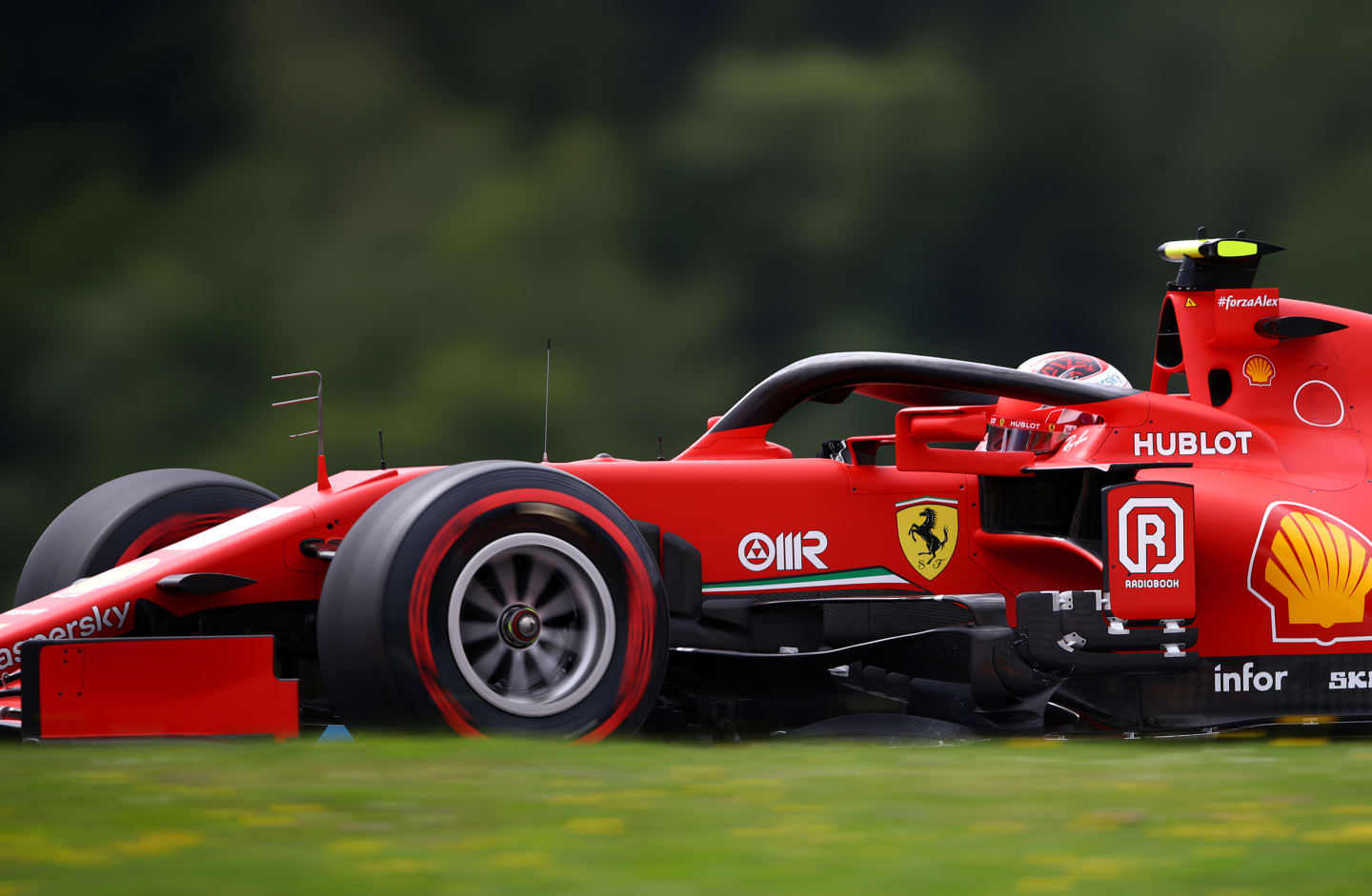 SPIELBERG, AUSTRIA - JULY 03:  Charles Leclerc of Monaco driving the (16) Scuderia Ferrari SF1000 