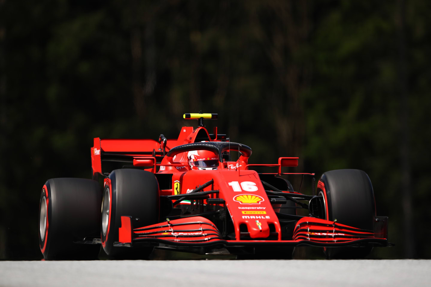 SPIELBERG, AUSTRIA - JULY 04: Charles Leclerc of Monaco driving the (16) Scuderia Ferrari SF1000 on