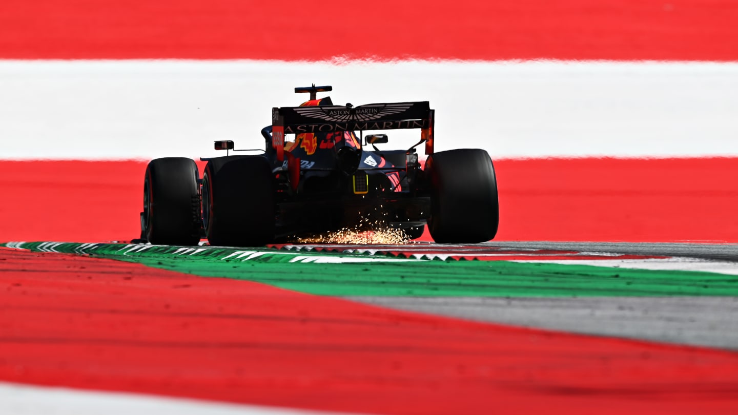 SPIELBERG, AUSTRIA - JULY 04: Max Verstappen of the Netherlands driving the (33) Aston Martin Red