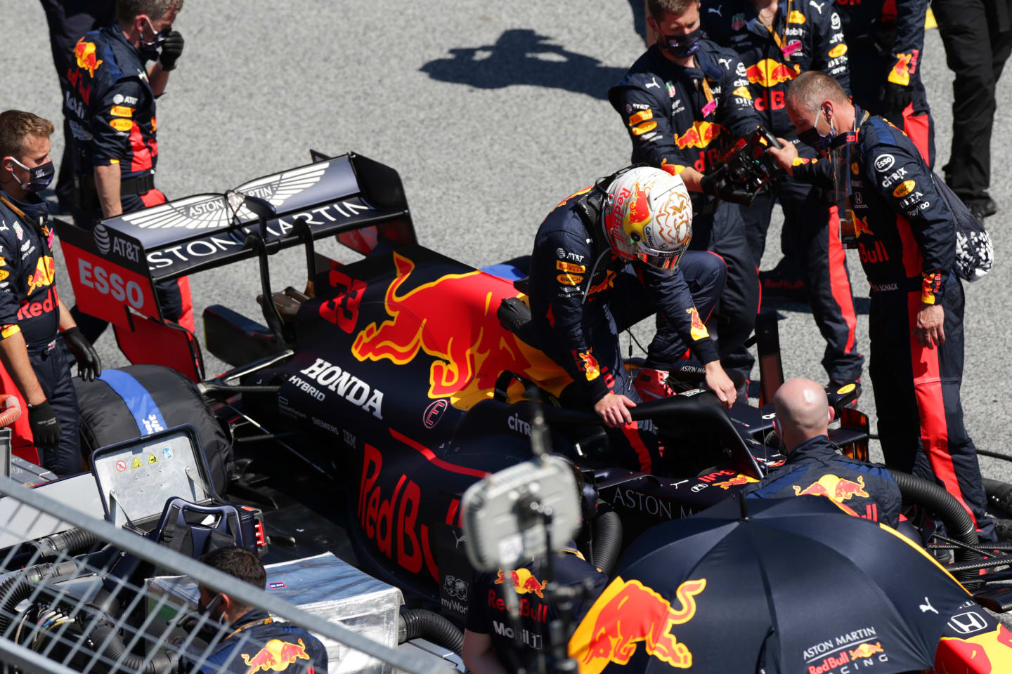 SPIELBERG, AUSTRIA - JULY 05: Max Verstappen of the Netherlands driving the (33) Aston Martin Red