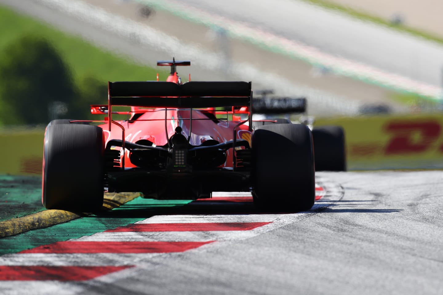 SPIELBERG, AUSTRIA - JULY 05: Sebastian Vettel of Germany driving the (5) Scuderia Ferrari SF1000