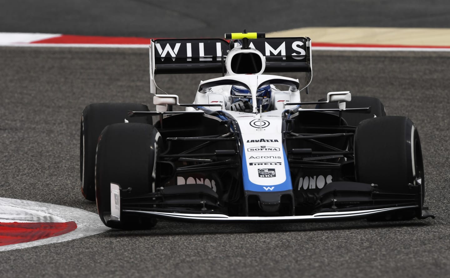 BAHRAIN, BAHRAIN - NOVEMBER 27: Nicholas Latifi of Canada driving the (6) Williams Racing FW43 Mercedes on track during practice ahead of the F1 Grand Prix of Bahrain at Bahrain International Circuit on November 27, 2020 in Bahrain, Bahrain. (Photo by Rudy Carezzevoli/Getty Images)