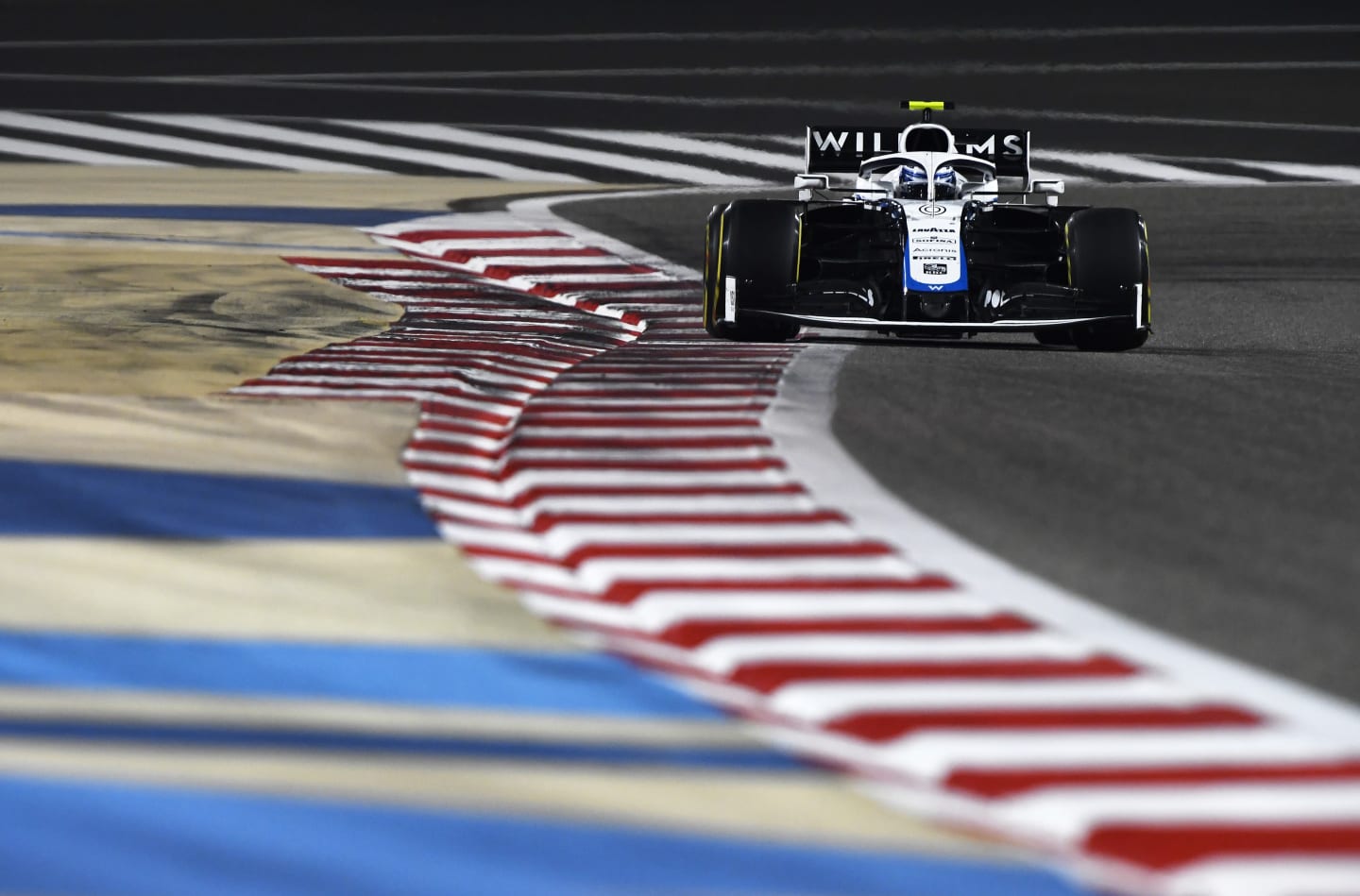 BAHRAIN, BAHRAIN - NOVEMBER 29: Nicholas Latifi of Canada driving the (6) Williams Racing FW43 Mercedes on track during the F1 Grand Prix of Bahrain at Bahrain International Circuit on November 29, 2020 in Bahrain, Bahrain. (Photo by Rudy Carezzevoli/Getty Images)
