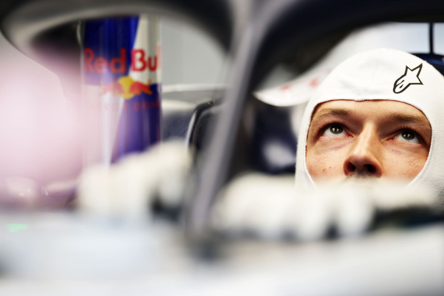 SPA, BELGIUM - AUGUST 28: Daniil Kvyat of Russia and Scuderia AlphaTauri prepares to drive in the garage during practice for the F1 Grand Prix of Belgium at Circuit de Spa-Francorchamps on August 28, 2020 in Spa, Belgium. (Photo by Peter Fox/Getty Images)