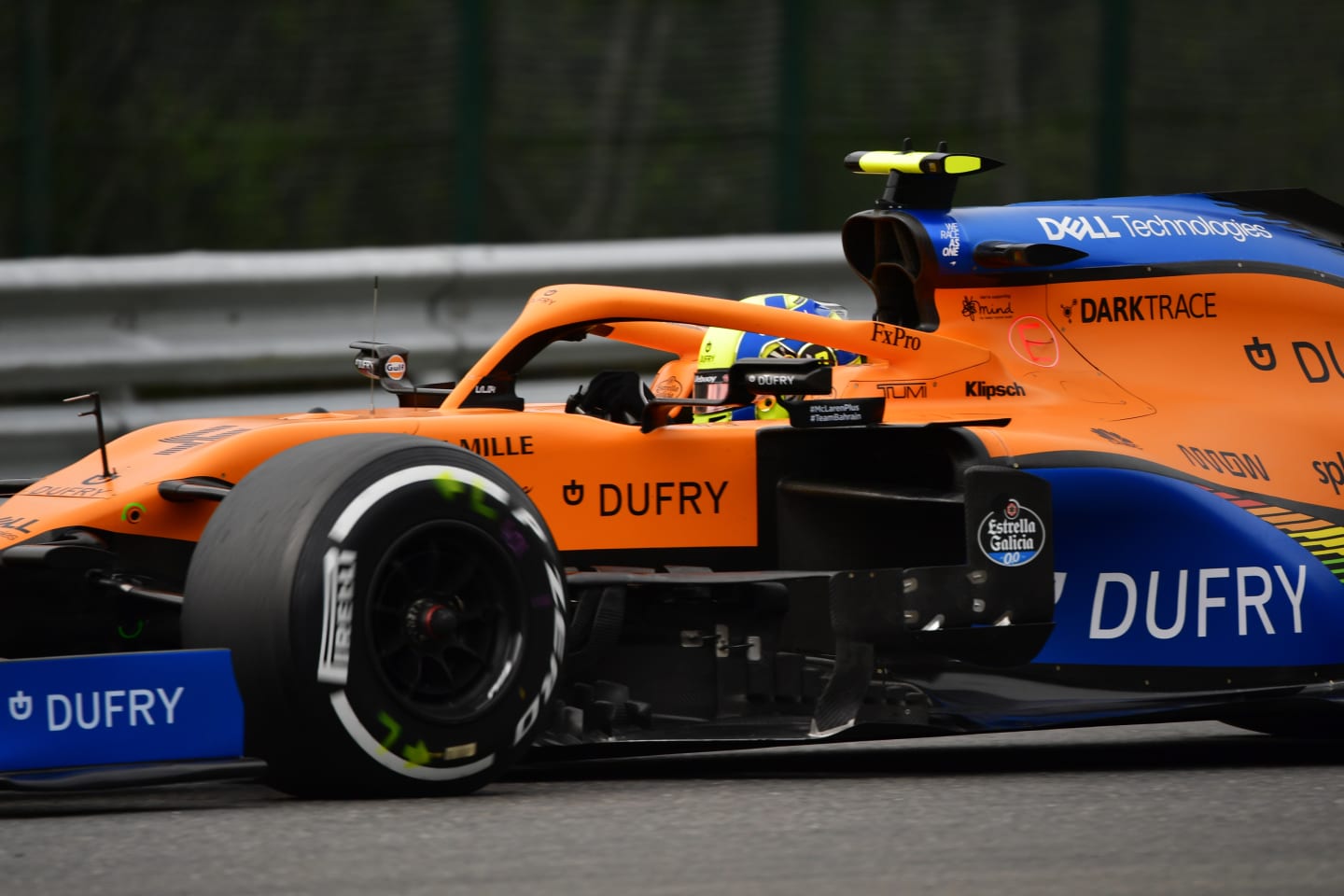 SPA, BELGIUM - AUGUST 28: Lando Norris of Great Britain driving the (4) McLaren F1 Team MCL35 Renault on track during practice for the F1 Grand Prix of Belgium at Circuit de Spa-Francorchamps on August 28, 2020 in Spa, Belgium. (Photo by John Thuys/Pool via Getty Images)