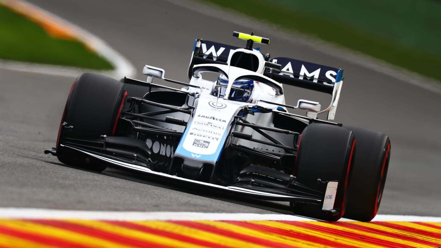 SPA, BELGIUM - AUGUST 28: Nicholas Latifi of Canada driving the (6) Williams Racing FW43 Mercedes