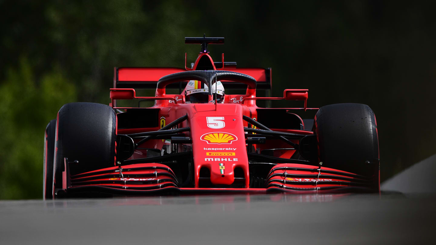 SPA, BELGIUM - AUGUST 29: Sebastian Vettel of Germany driving the (5) Scuderia Ferrari SF1000
