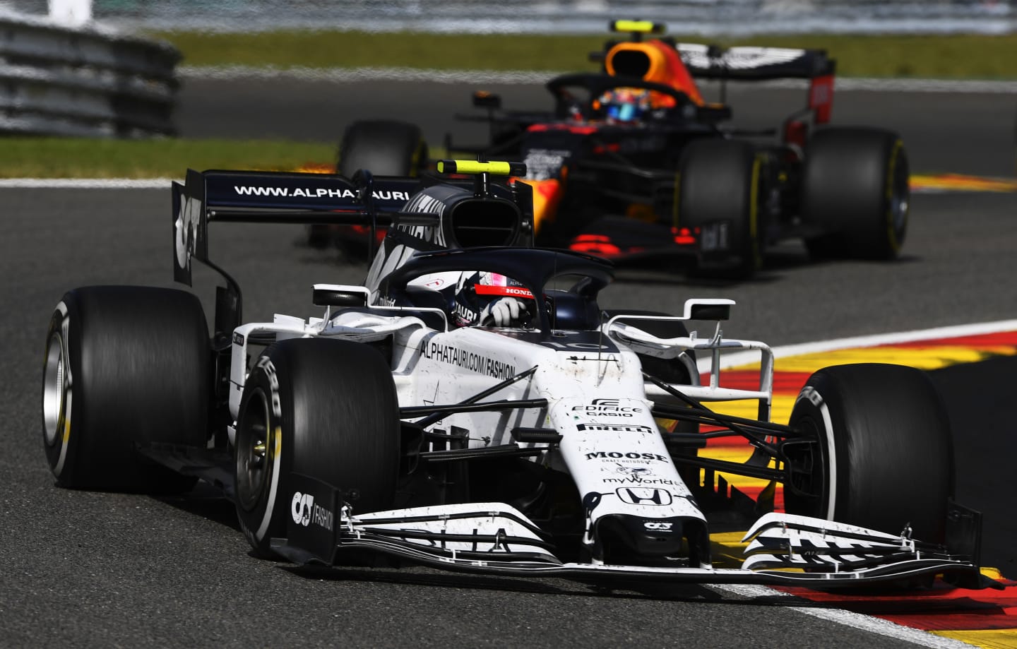 SPA, BELGIUM - AUGUST 30: Pierre Gasly of France driving the (10) Scuderia AlphaTauri AT01 Honda on