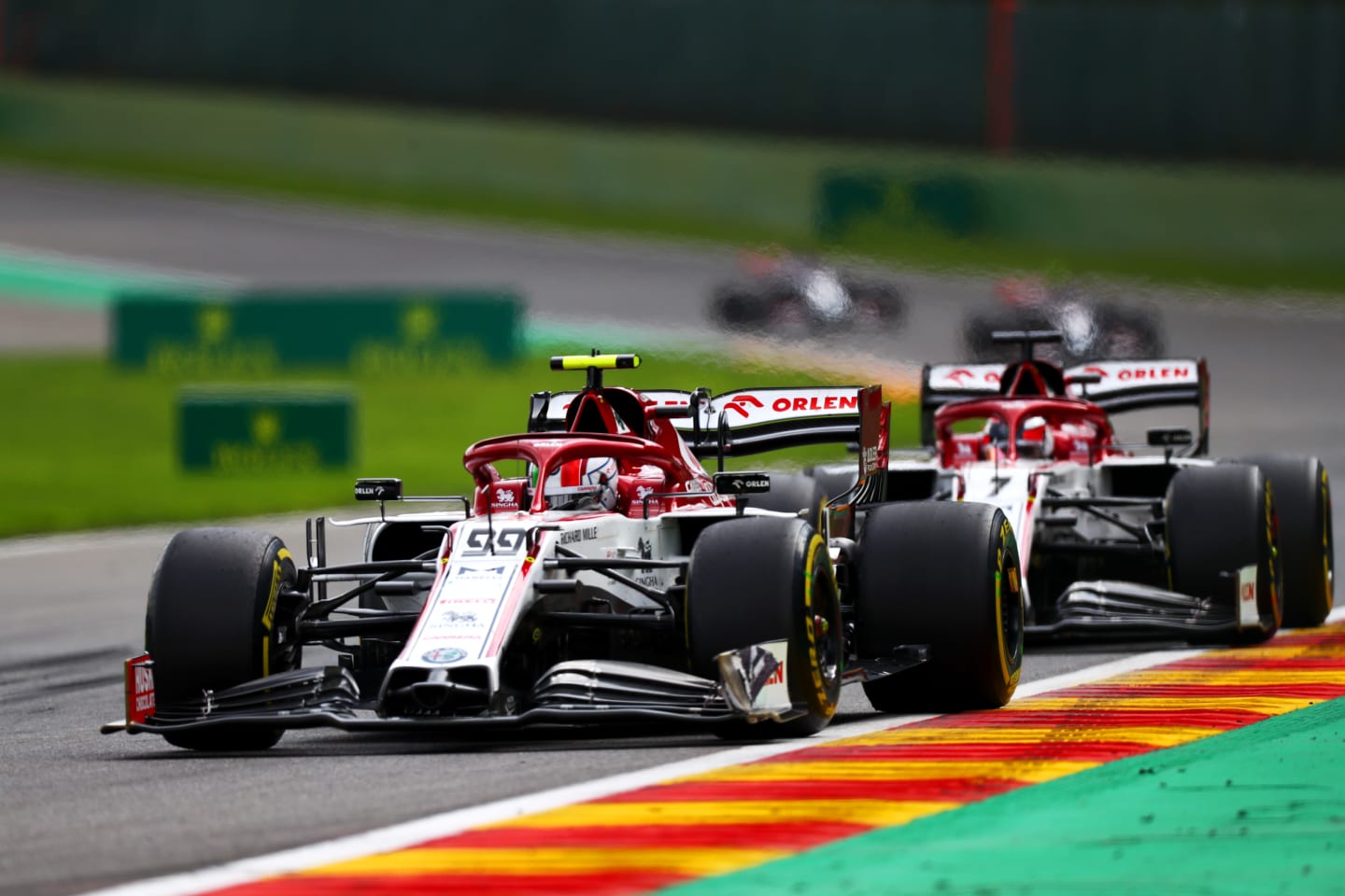 SPA, BELGIUM - AUGUST 30: Antonio Giovinazzi of Italy driving the (99) Alfa Romeo Racing C39