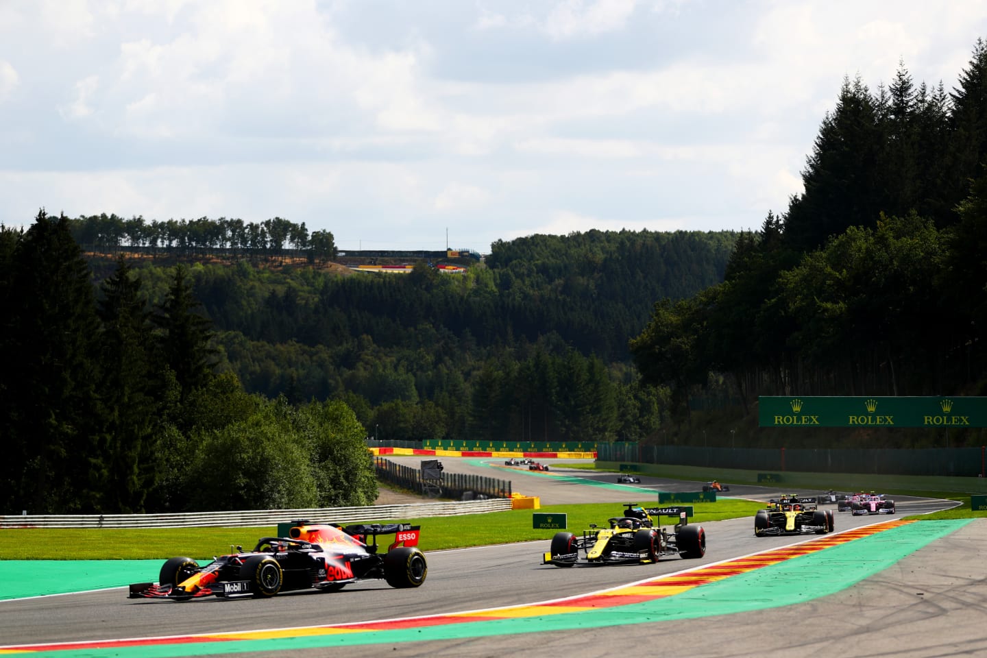 SPA, BELGIUM - AUGUST 30: Max Verstappen of the Netherlands driving the (33) Aston Martin Red Bull