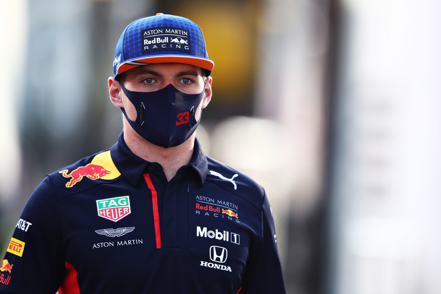 IMOLA, ITALY - OCTOBER 30: Max Verstappen of Netherlands and Red Bull Racing walks in the Paddock