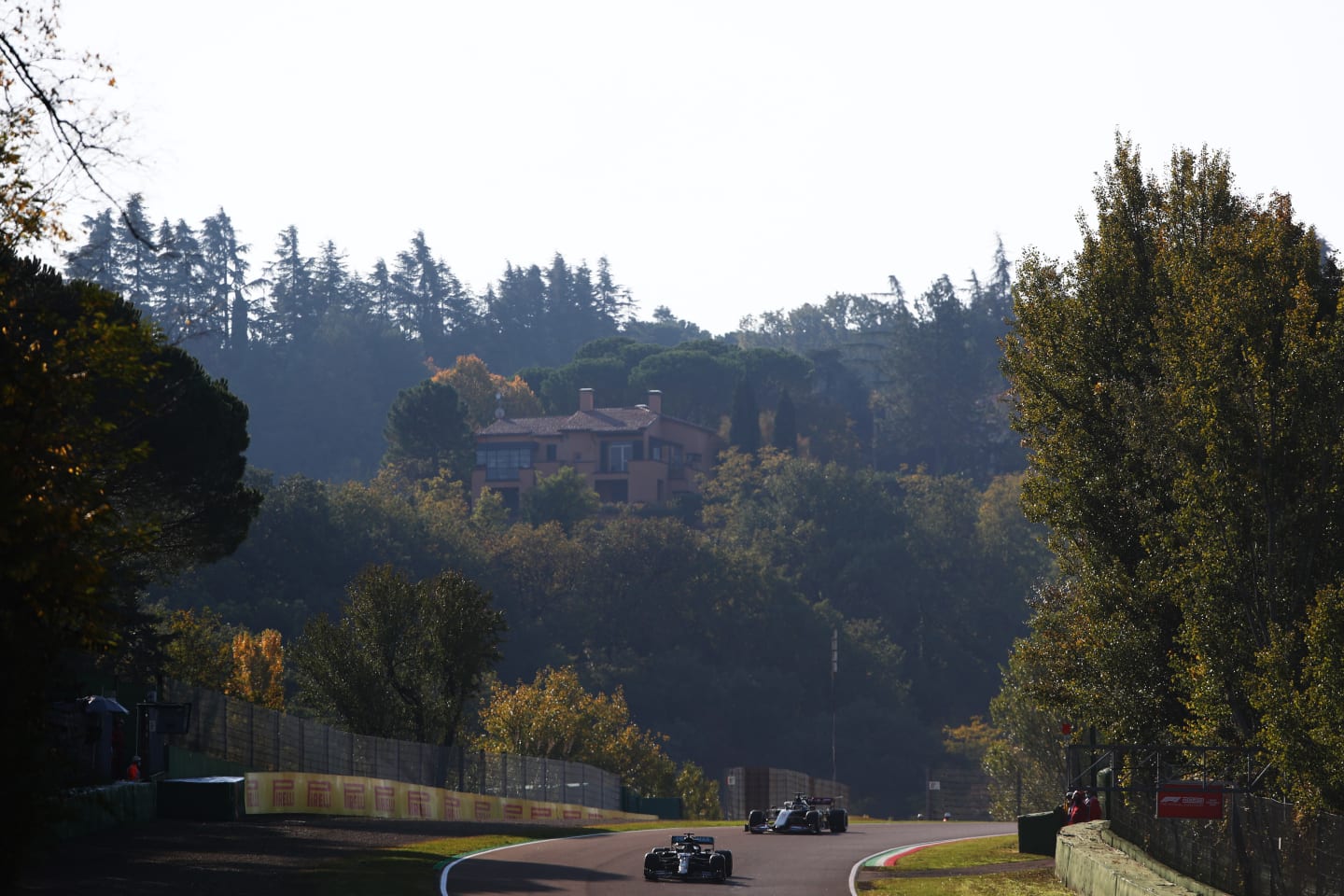 IMOLA, ITALY - OCTOBER 31: Lewis Hamilton of Great Britain driving the (44) Mercedes AMG Petronas