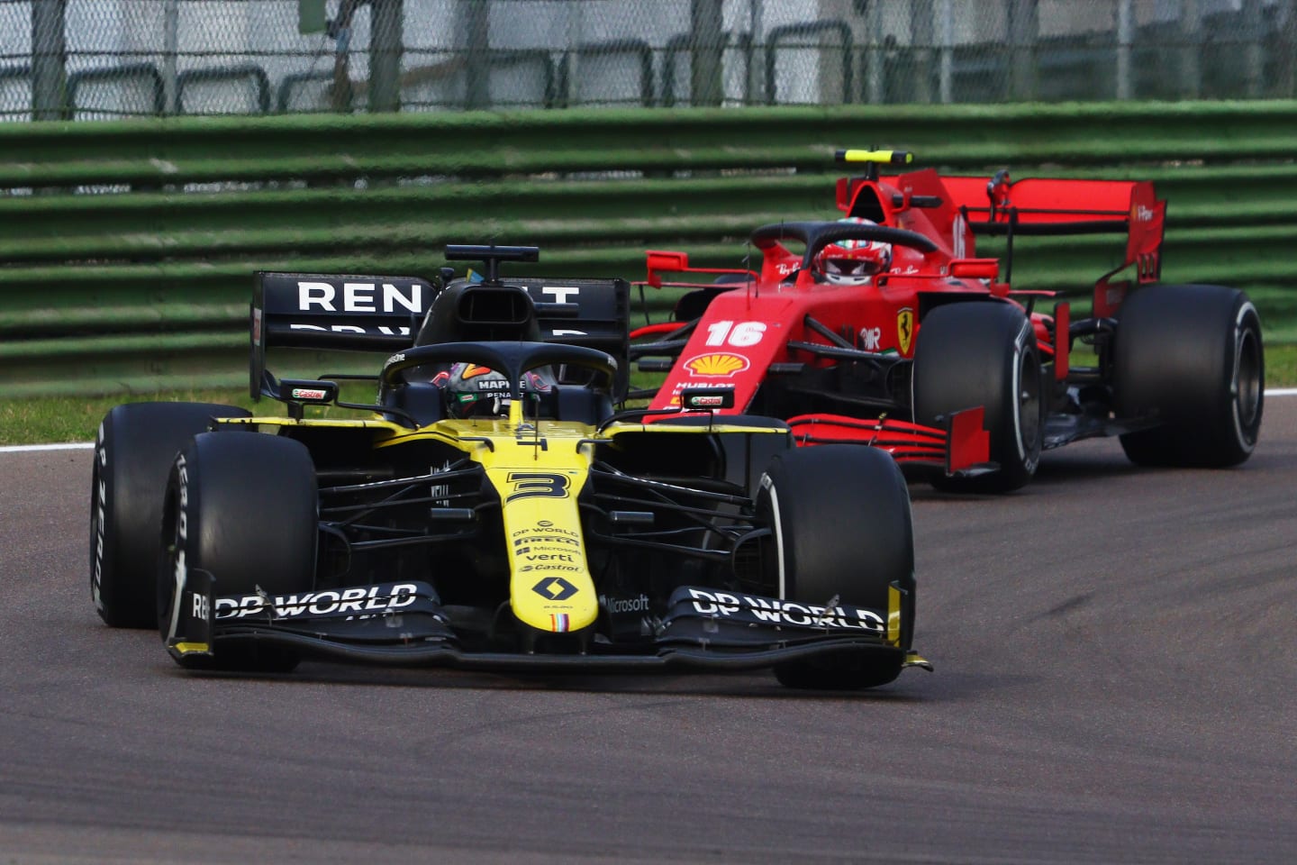 IMOLA, ITALY - NOVEMBER 01: Daniel Ricciardo of Australia driving the (3) Renault Sport Formula One