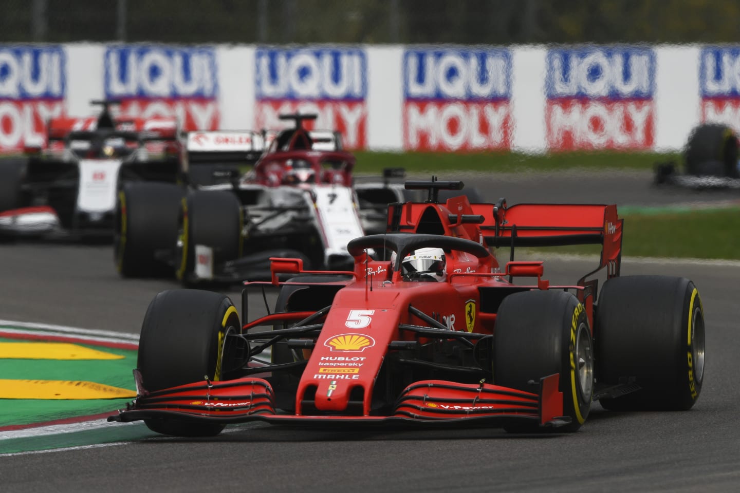 IMOLA, ITALY - NOVEMBER 01: Sebastian Vettel of Germany driving the (5) Scuderia Ferrari SF1000 on