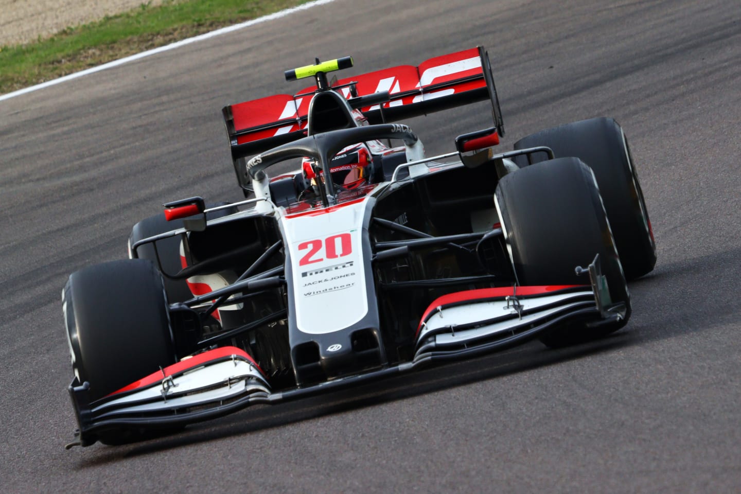 IMOLA, ITALY - NOVEMBER 01: Kevin Magnussen of Denmark driving the (20) Haas F1 Team VF-20 Ferrari
