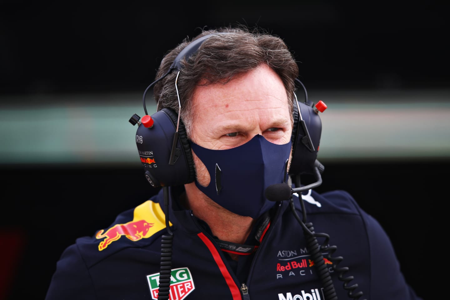 IMOLA, ITALY - NOVEMBER 01: Red Bull Racing Team Principal Christian Horner looks on during the F1