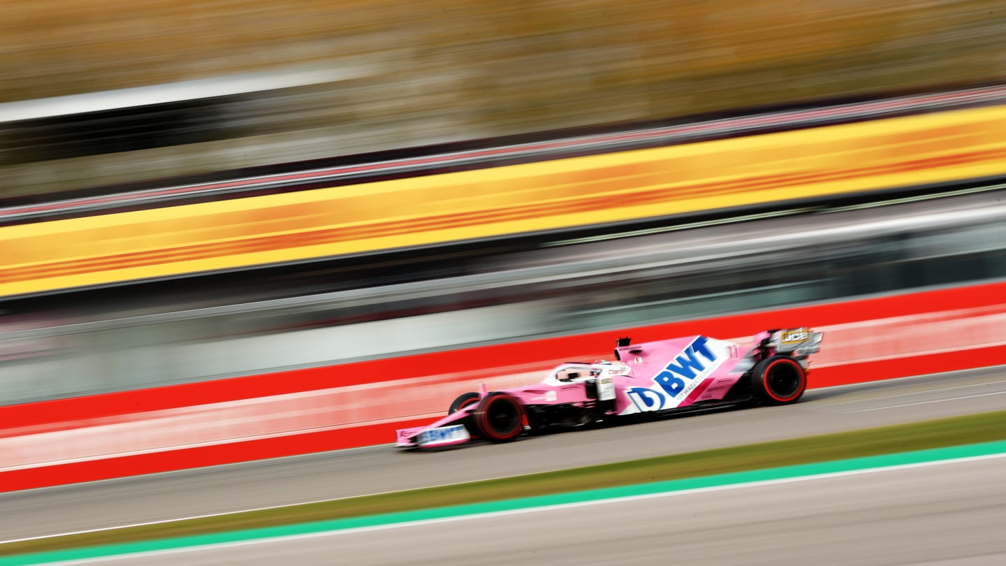 IMOLA, ITALY - NOVEMBER 01: Sergio Perez of Mexico driving the (11) Racing Point RP20 Mercedes on