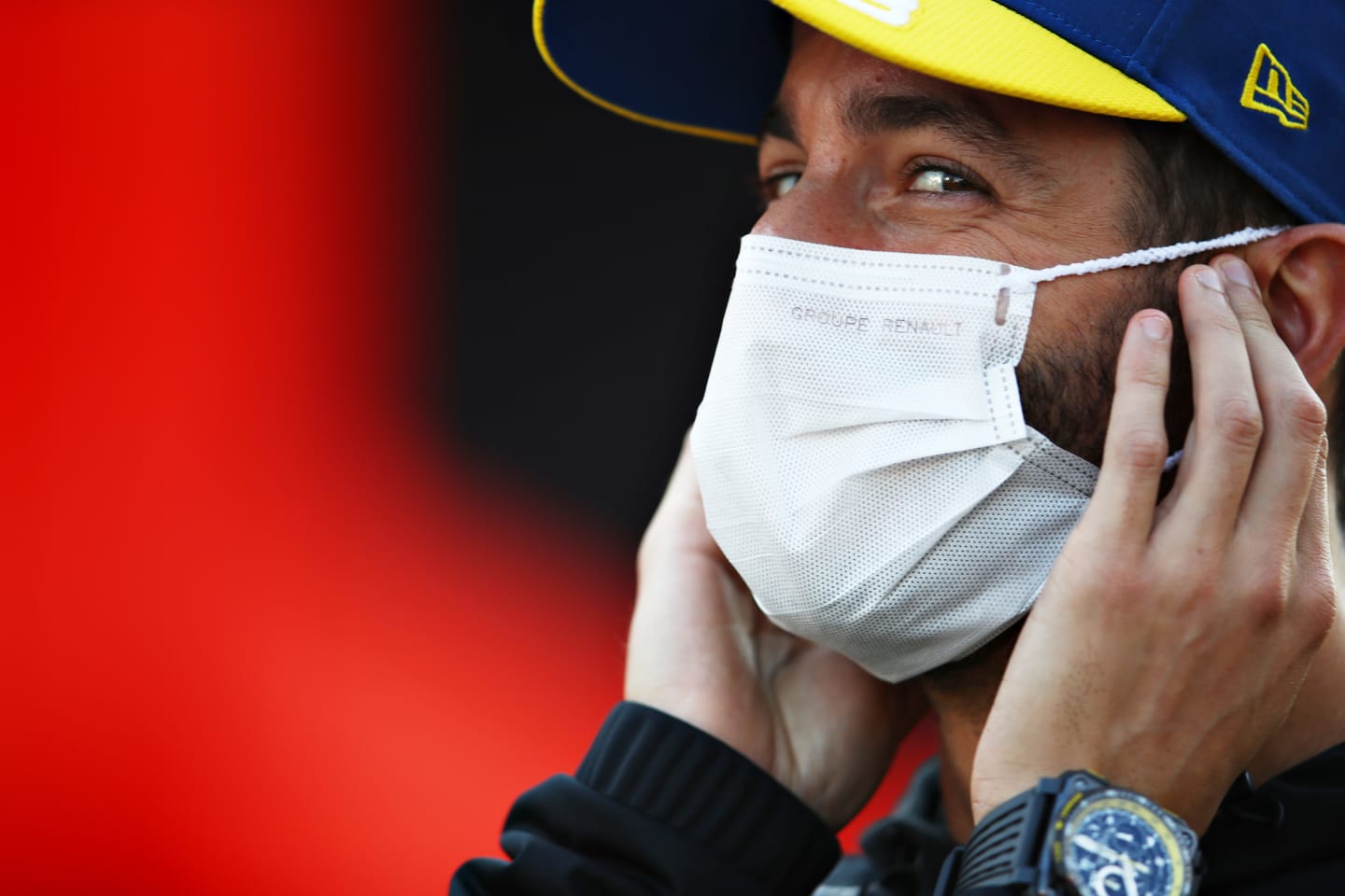 IMOLA, ITALY - OCTOBER 30: Daniel Ricciardo of Australia and Renault Sport F1 looks on in the